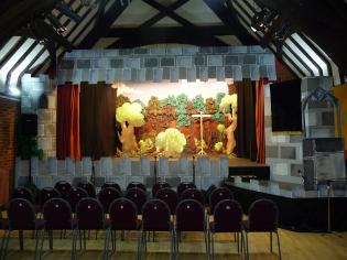 Stage set up for Pantomime