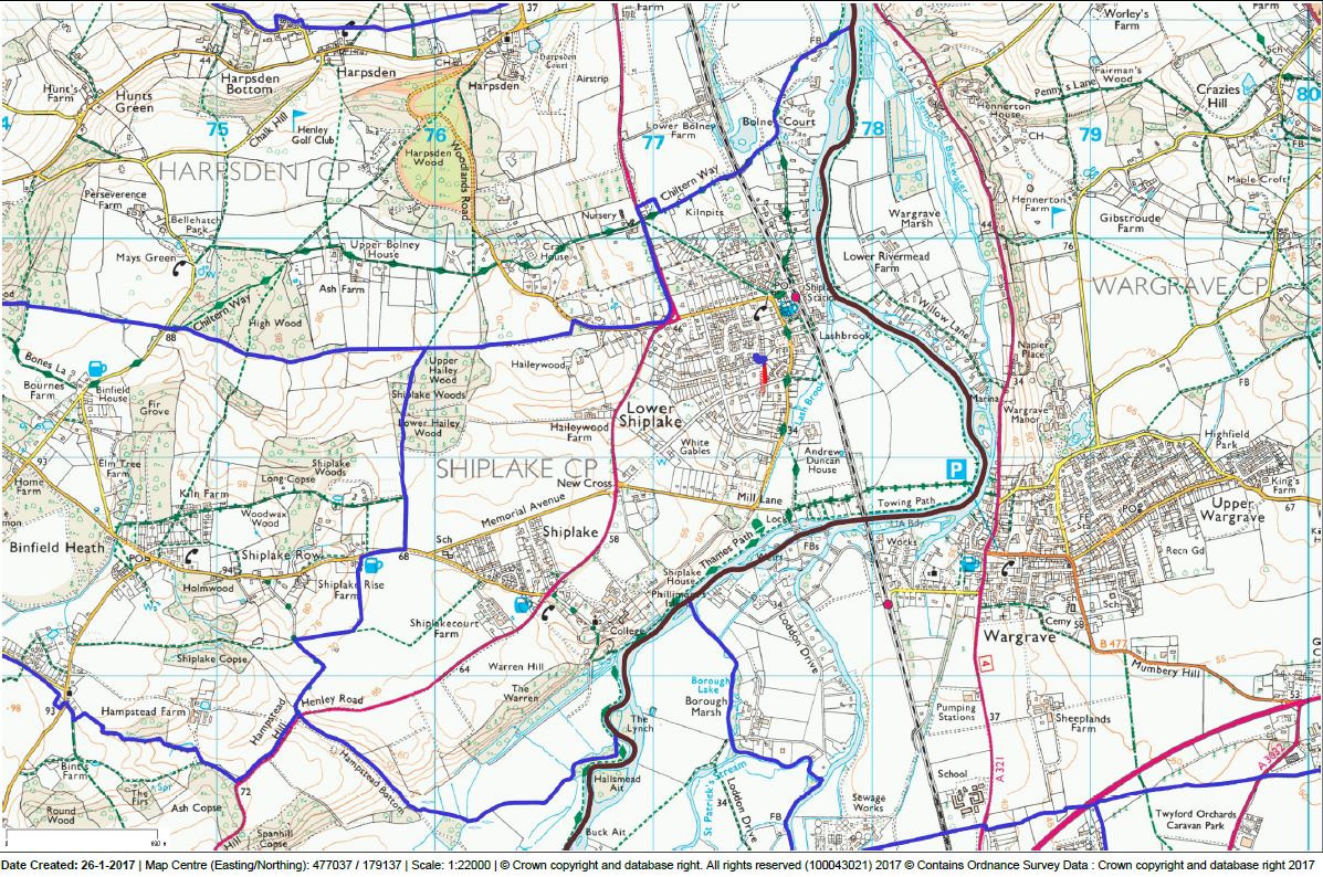 Shiplake Parish Map 2017