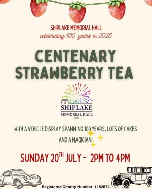 Article Graphic - Shiplake Memorial Hall Centenary Strawberry Tea